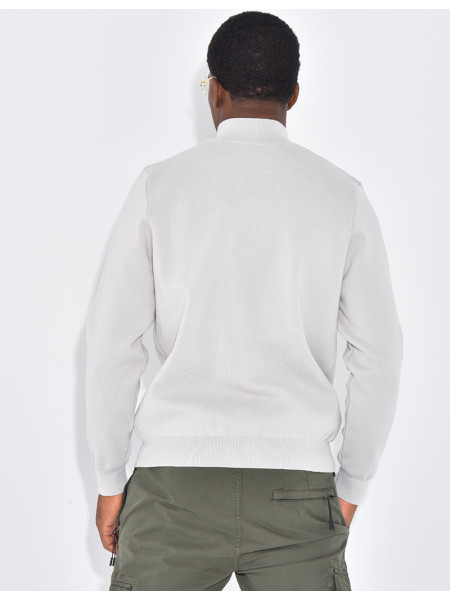 Pullover mit Reißverschlusskragen