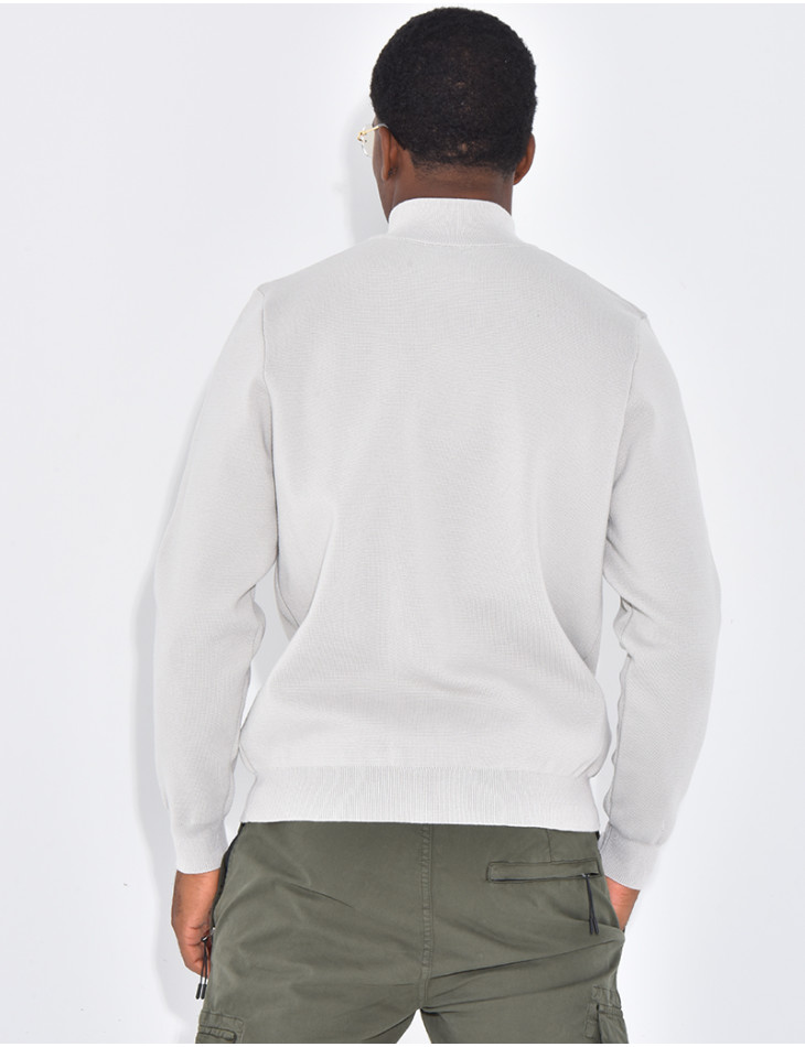 Pullover mit Reißverschlusskragen