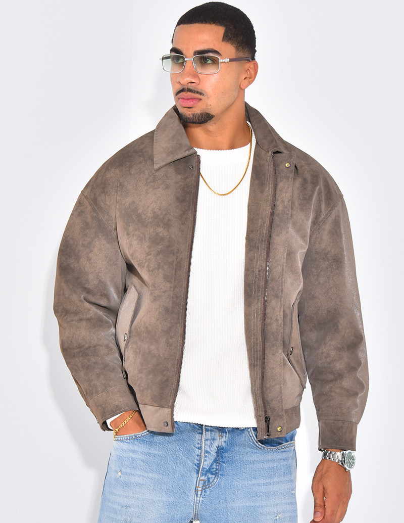 Veste homme en cuir