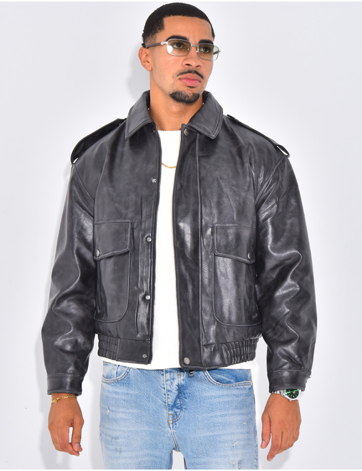 Veste en cuir
