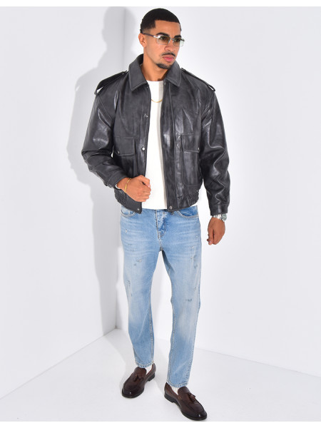 Veste en cuir
