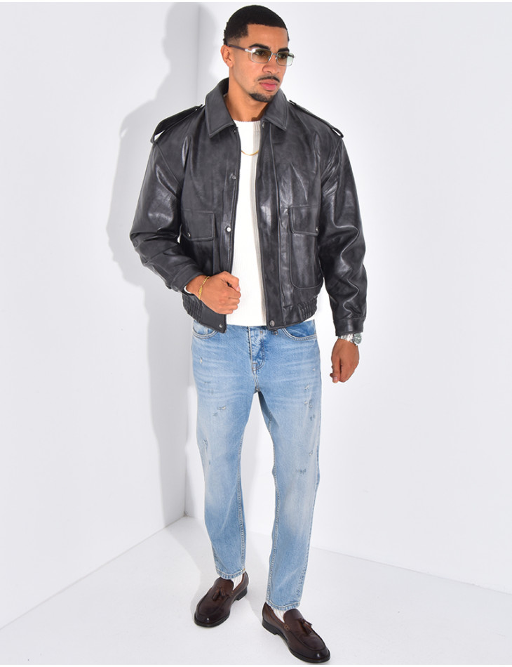 Veste en cuir