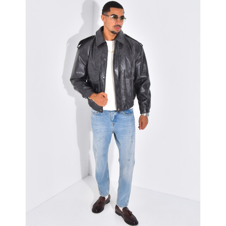 Veste en cuir
