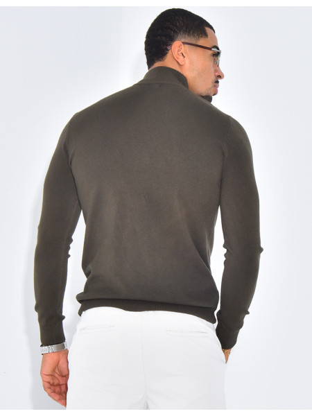 Pull à col zippé