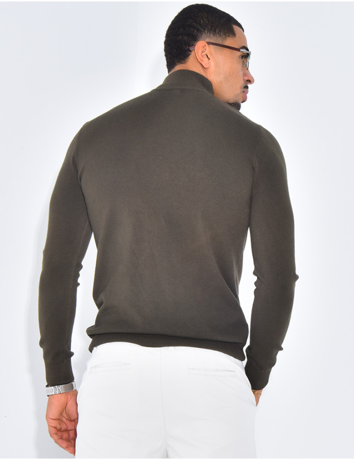 Pull à col zippé