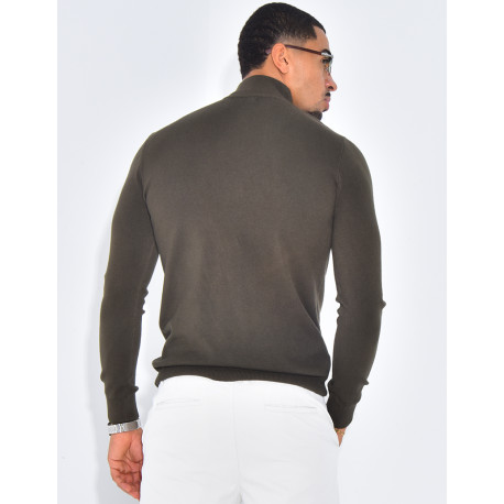 Pull à col zippé