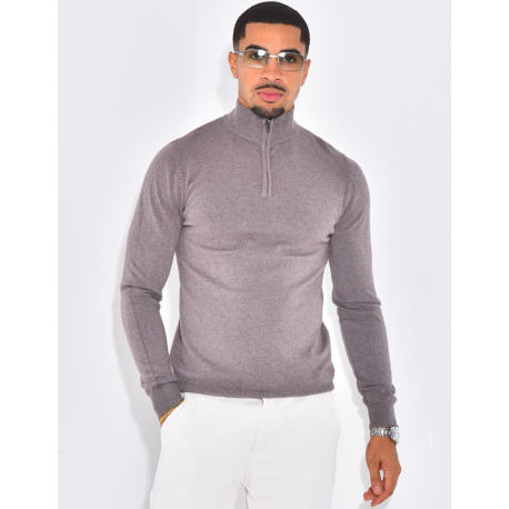 Pull à col zippé