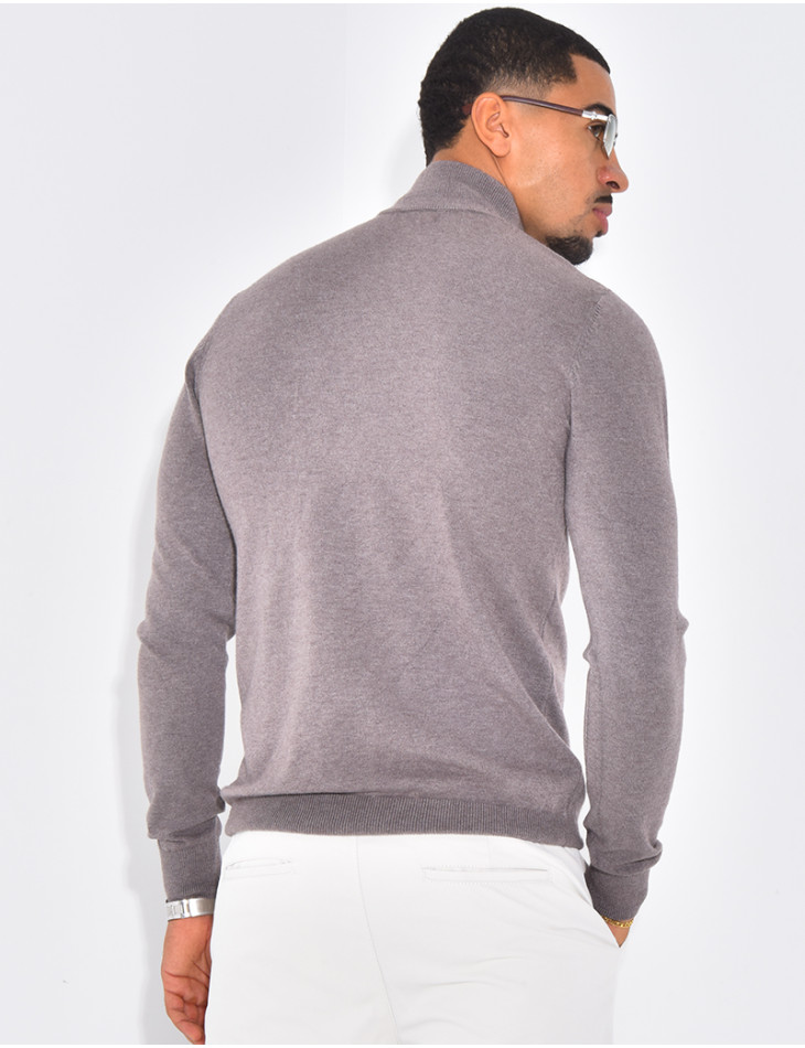 Pull à col zippé