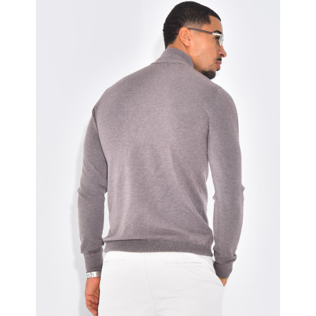 Pull à col zippé