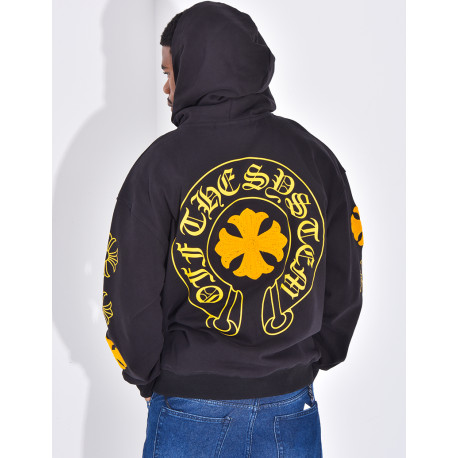 Veste à capuche motifs fleurs