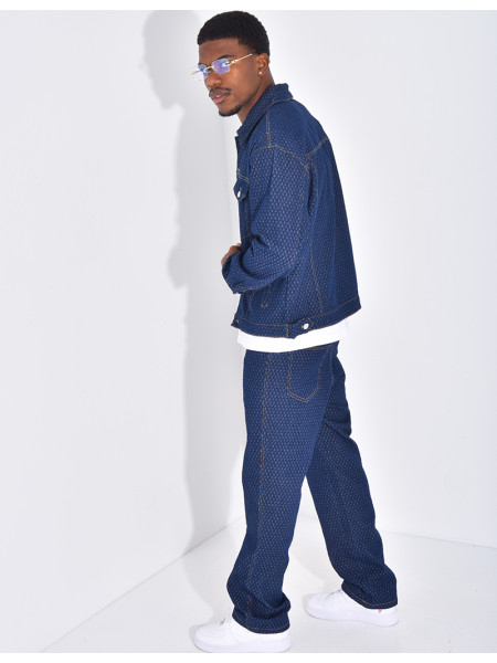 Ensemble en jeans à motifs pantalon et veste