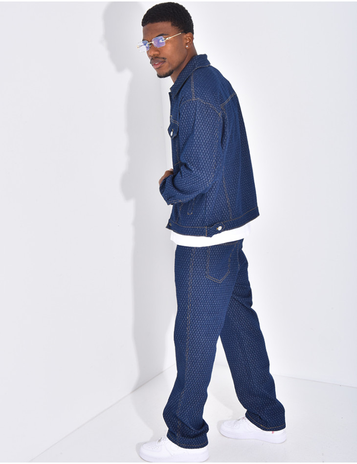 Ensemble en jeans à motifs pantalon et veste