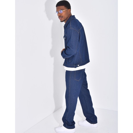 Ensemble en jeans à motifs pantalon et veste