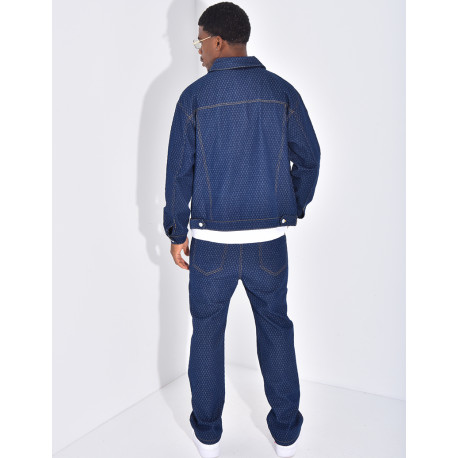 Ensemble en jeans à motifs pantalon et veste
