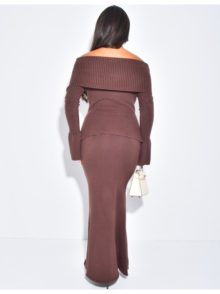 Set aus Wollrock und Pullover