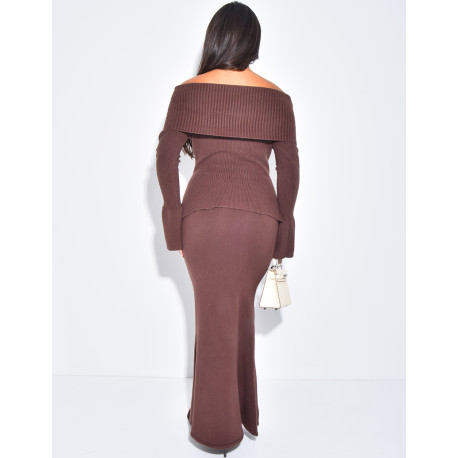 Set aus Wollrock und Pullover