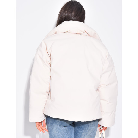 Oversize-Daunenjacke mit weitem Kragen