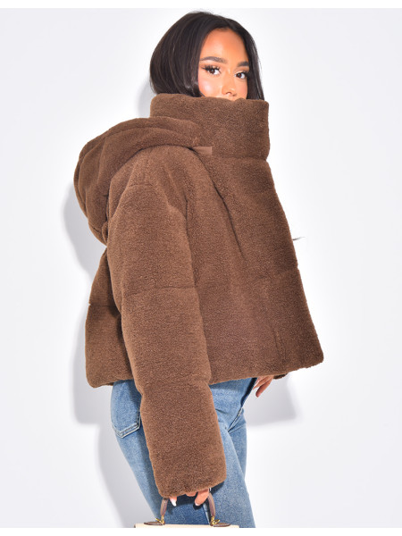 Short sheepskin down jacket
