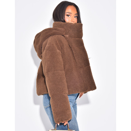Short sheepskin down jacket