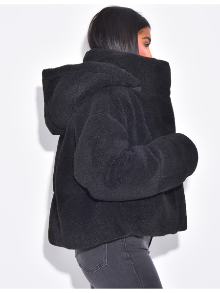 Kurze Daunenjacke aus Schaffell