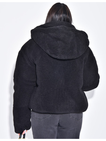 Kurze Daunenjacke aus Schaffell