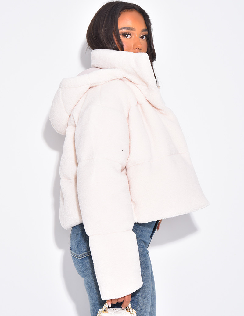 Doudoune courte en peau de...