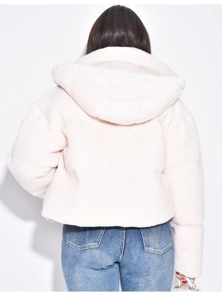 Kurze Daunenjacke aus Schaffell