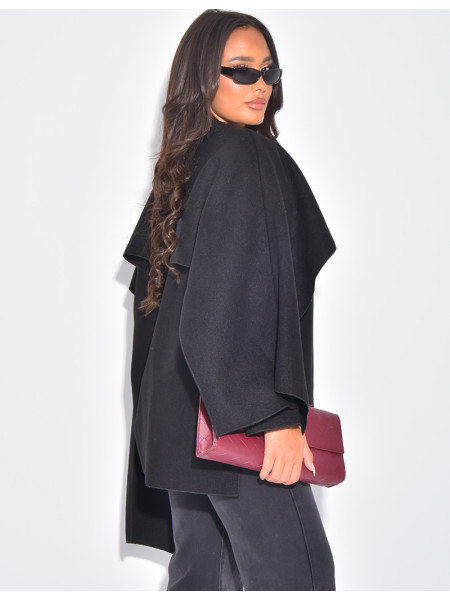 Short felt jacket with cape