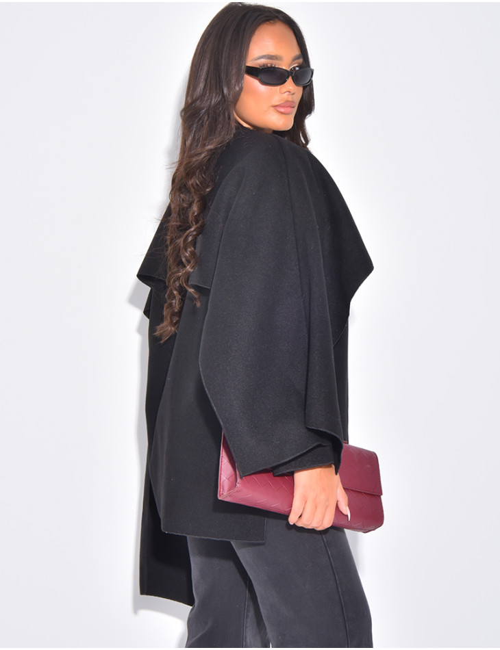 Short felt jacket with cape