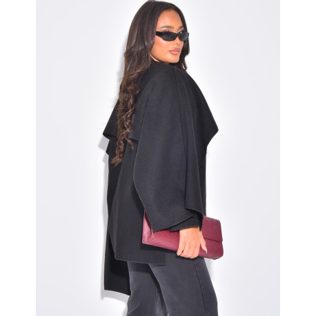 Short felt jacket with cape