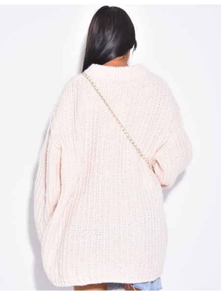 Long knit sweater