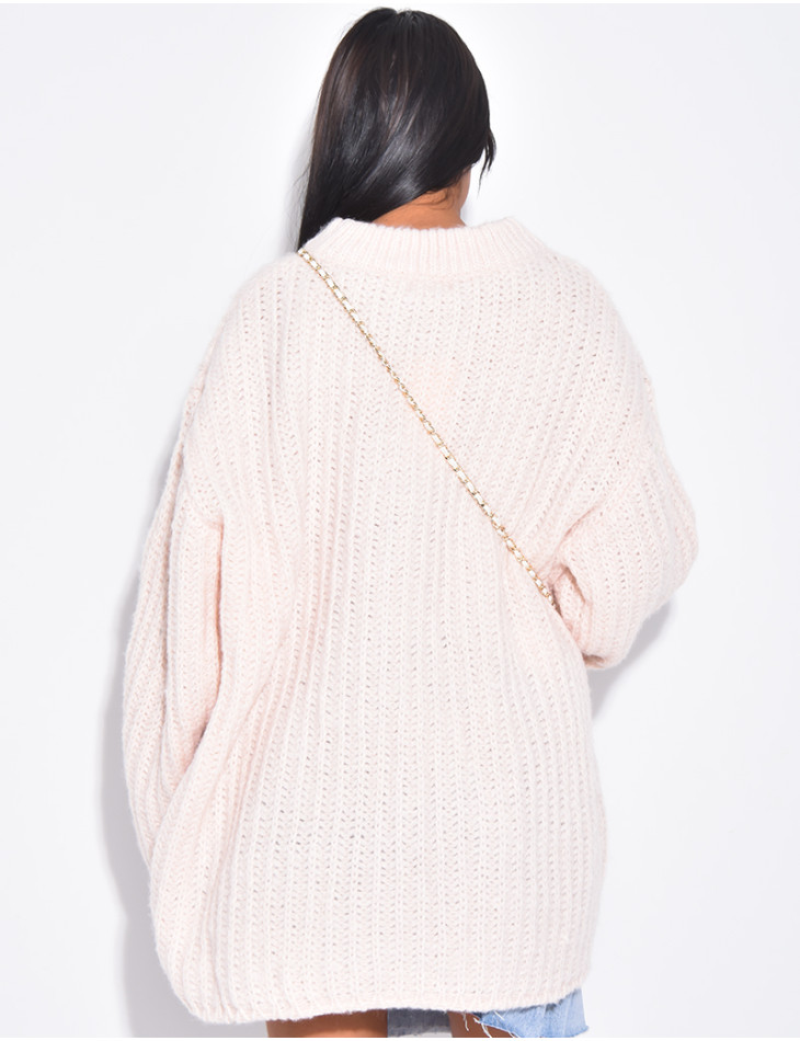 Long knit sweater