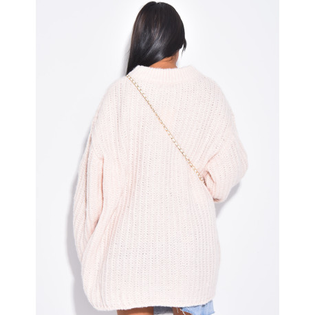 Long knit sweater