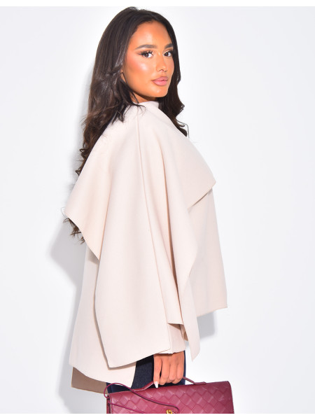 Veste courte en feutrine avec cape