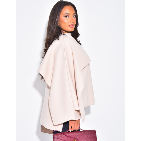 Veste courte en feutrine avec cape