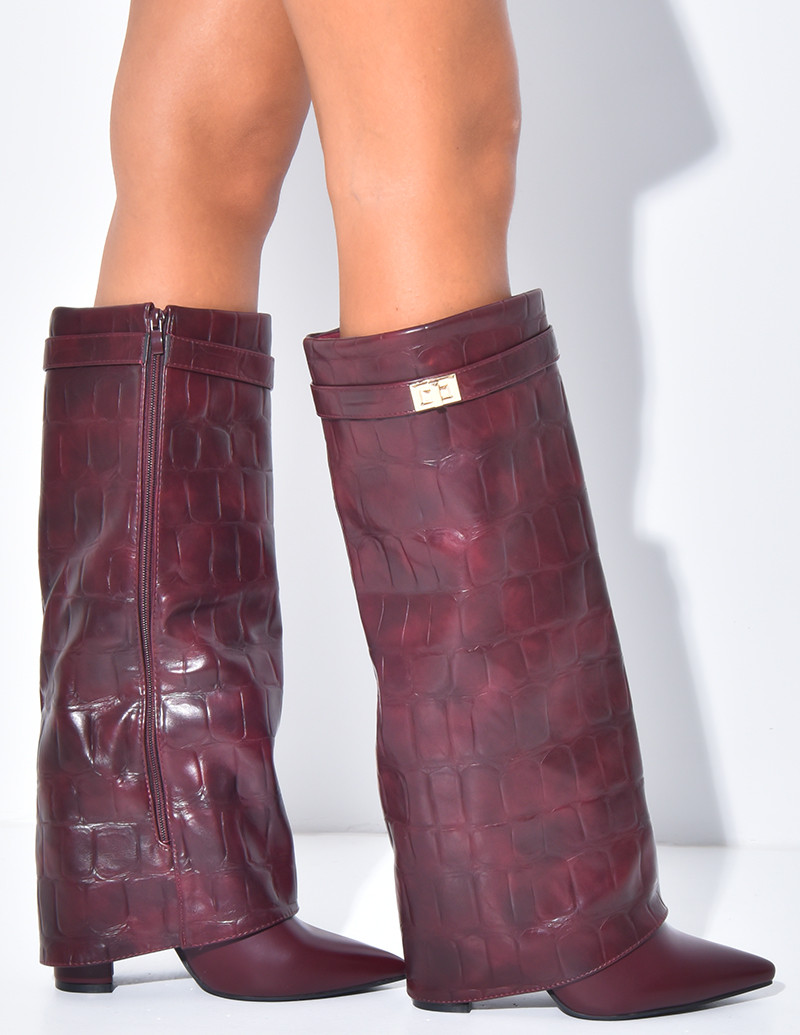 Bottes en similicuir à...