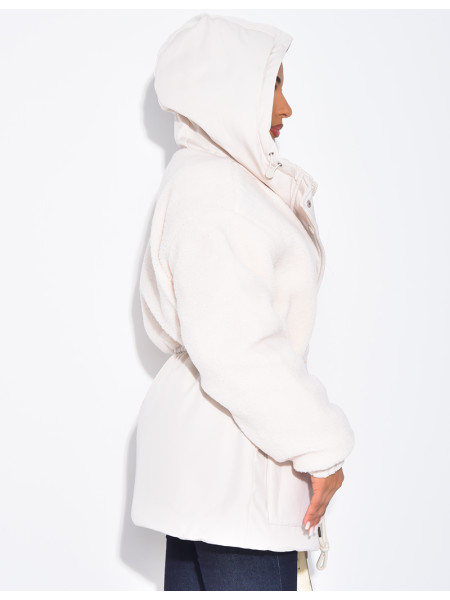 Parka-style sheepskin coat
