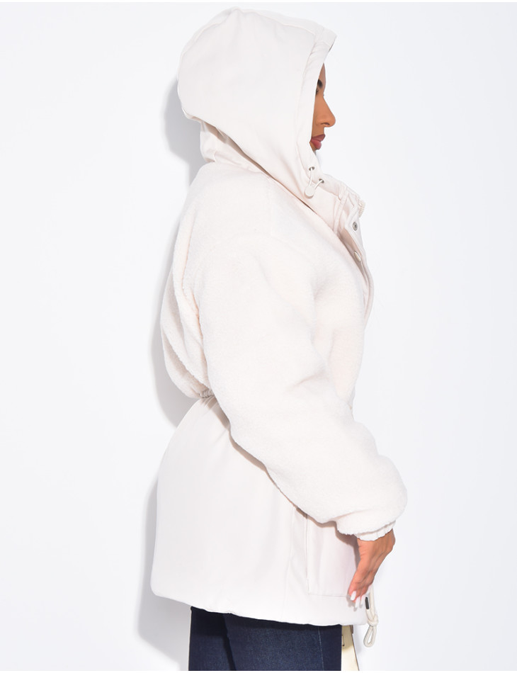 Parka-style sheepskin coat