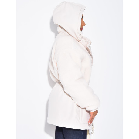 Parka-style sheepskin coat