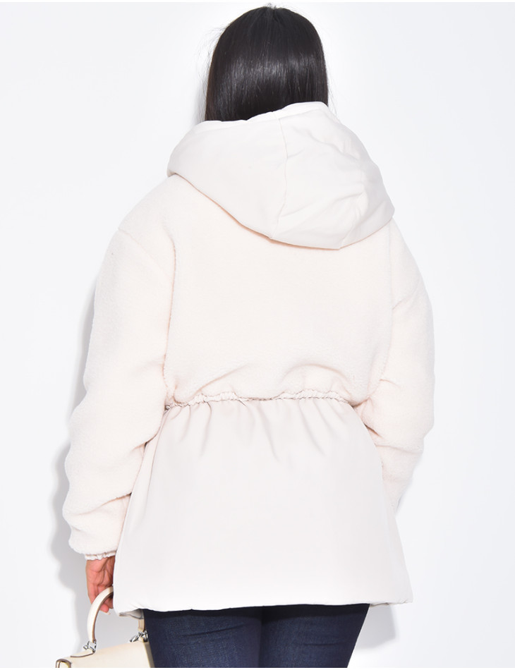 Parka-style sheepskin coat