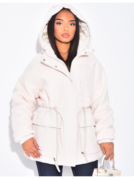 Parka-style sheepskin coat