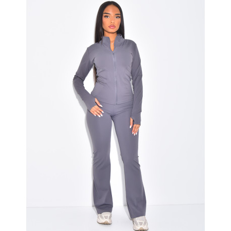 Sports set with fitted jacket and flared trousers