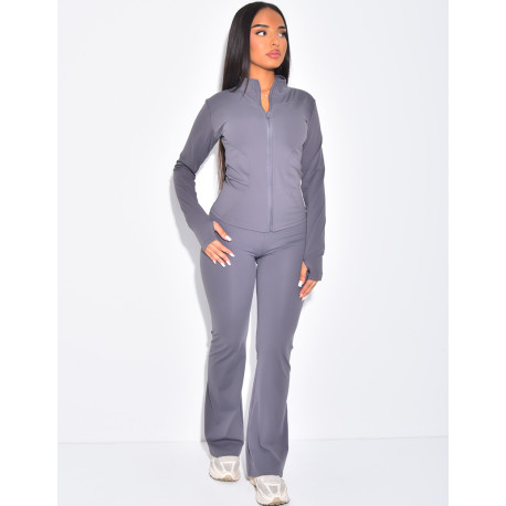 Sports set with fitted jacket and flared trousers