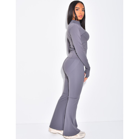 Sports set with fitted jacket and flared trousers