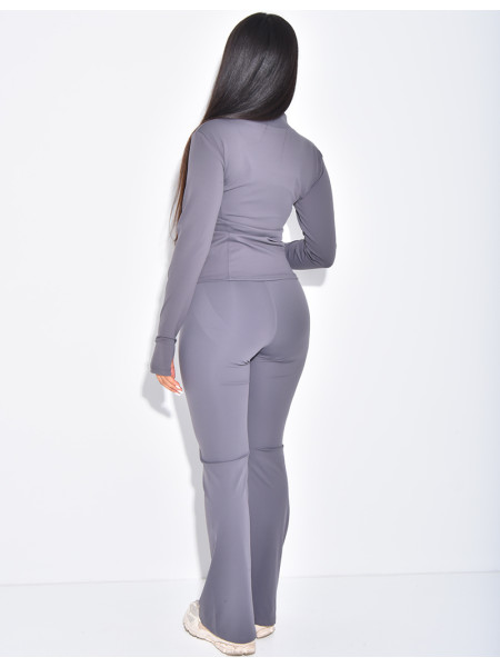 Sports set with fitted jacket and flared trousers