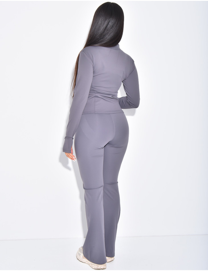Sports set with fitted jacket and flared trousers