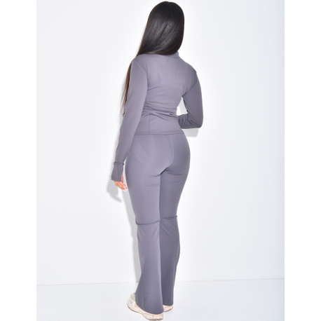 Sports set with fitted jacket and flared trousers