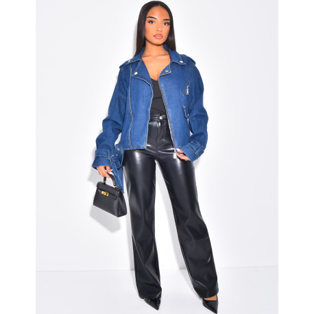 Perfecto oversize en jeans