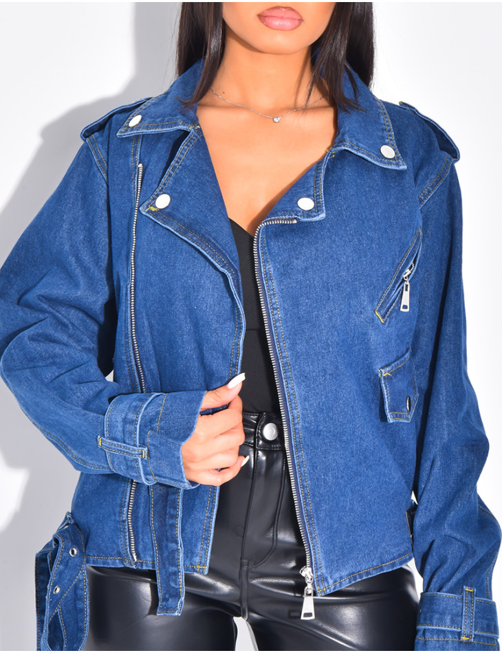 Perfecto oversize en jeans