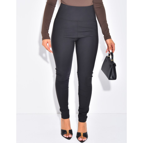 High-waisted leggings with fleece lining